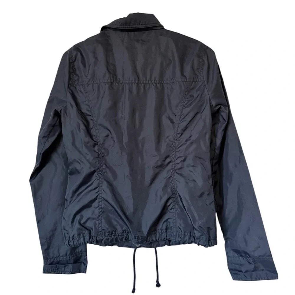 Hollister Rain Jacket Small Navy Blue Utility jacket